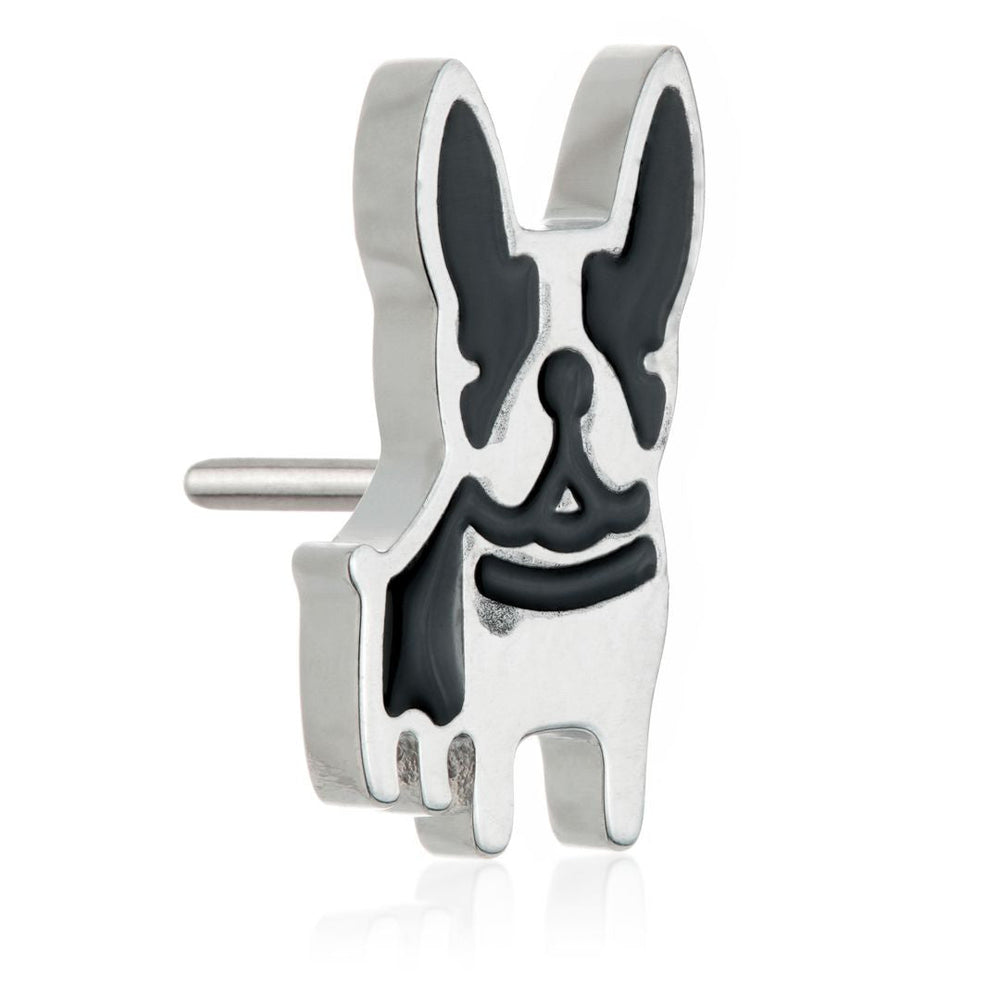 Ti Threadless Enamel Mini French Bulldog Attachment