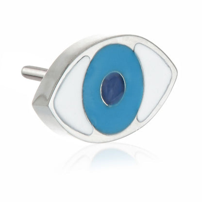 Ti Threadless Enamel Evil Eye Attachment