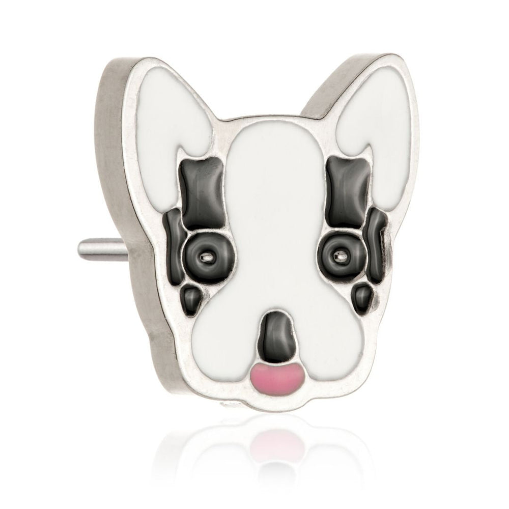 Ti Threadless Enamel French Bulldog Attachment