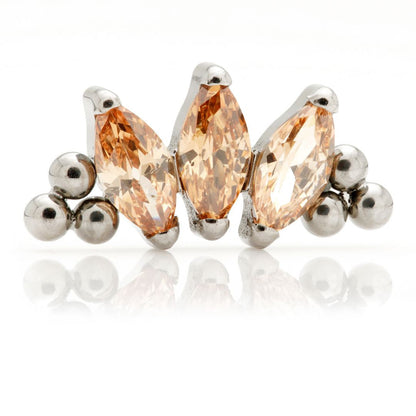 Ti Internal Triple Marquise Beaded Attachment