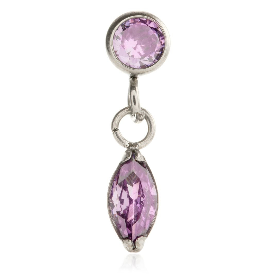 Ti Internal Hanging Marquise Round Gem Attachment