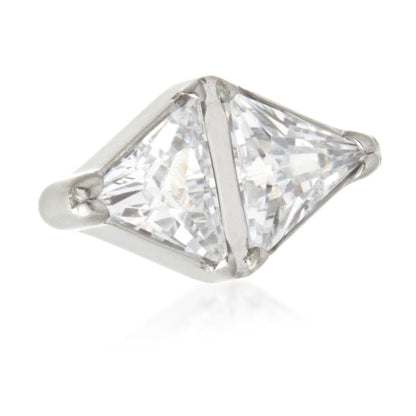 Ti Internal Jewelled Double Triangle Attachment (1.6mm)