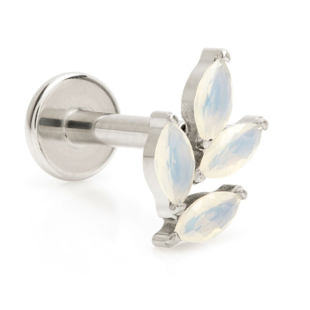 Ti Internal Opal Leaf Labret