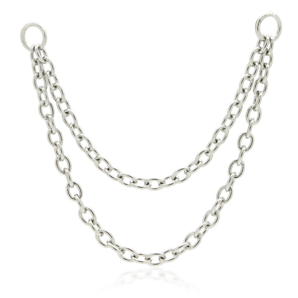 Steel Double Hanging Chain Charm - SBCHAIN7