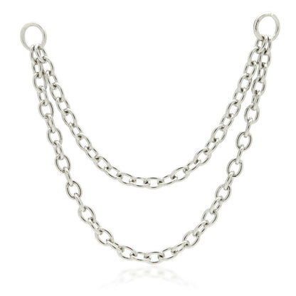 Steel Double Hanging Chain Charm - SBCHAIN7