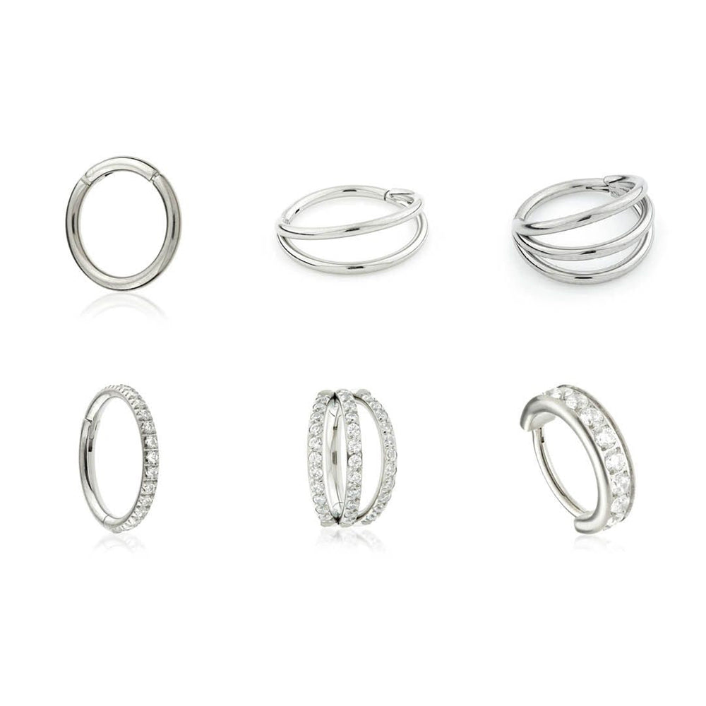 TiC Highly Polished Conch Ring Bundle - Refill