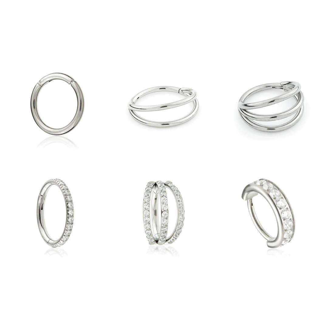 TiC Highly Polished Conch Ring Bundle - Refill