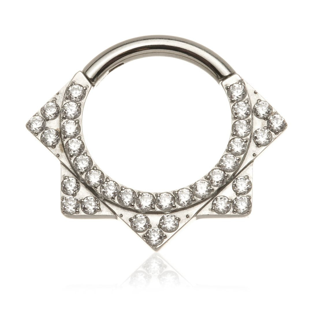 Ti Couture Jewelled Star Hinged Ring