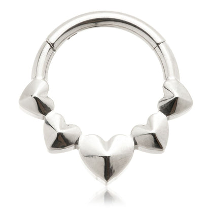 Ti Couture Multi Heart Hinged Ring