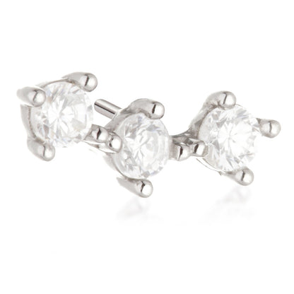 TL - 14ct Gold Triple Gem Pin Attachment