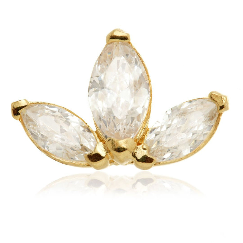 TL - 14ct Internal Gold Fleur-De-Lis Gem Attachment