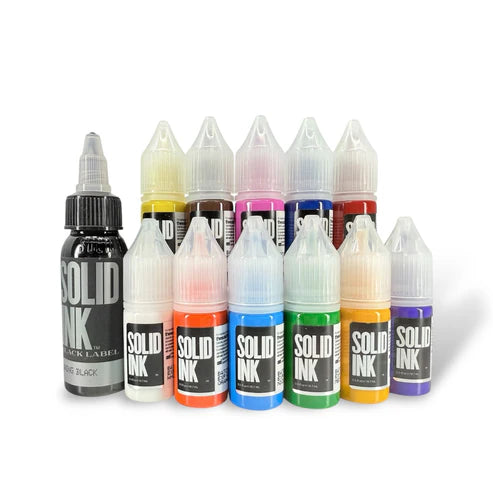 Solid Ink Mini Travel Set x 12 NEW Anti-Leak Bottles (0.5oz Bottles)