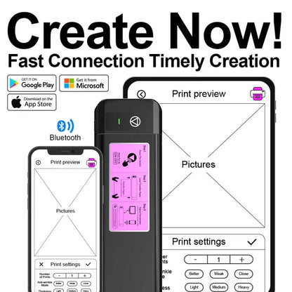 Ozer Quick Stencil Wireless Bluetooth Thermal Stencil Printer